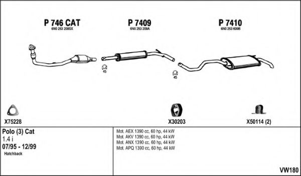 VW180 FENNO Exhaust System Exhaust System
