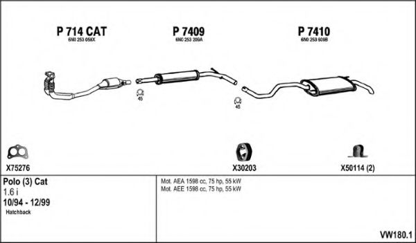 VW180.1 FENNO Exhaust System Exhaust System