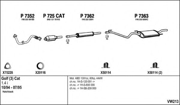 VW213 FENNO Exhaust System Exhaust System