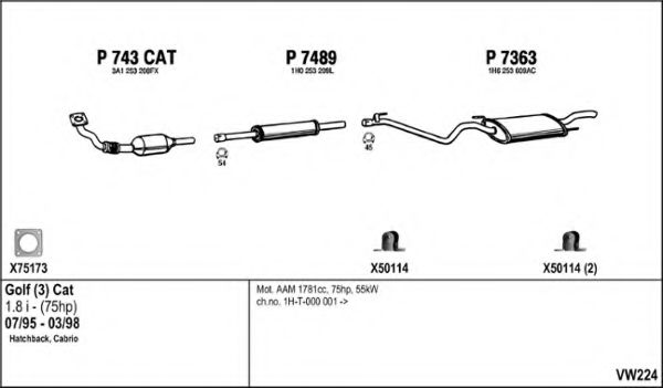 VW224 FENNO Exhaust System Exhaust System