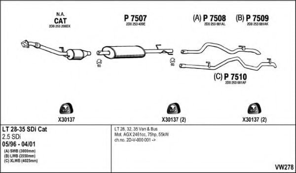 VW278 FENNO Exhaust System Exhaust System