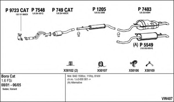 VW407 FENNO Exhaust System Exhaust System