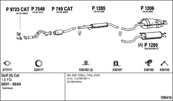 VW410 FENNO Exhaust System Exhaust System