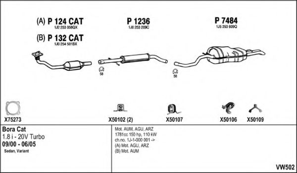 VW502 FENNO Exhaust System Exhaust System