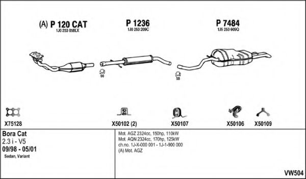 VW504 FENNO Exhaust System Exhaust System