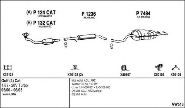 VW513 FENNO Exhaust System Exhaust System
