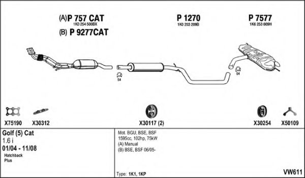 VW611 FENNO Exhaust System Exhaust System