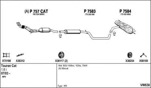 VW630 FENNO Exhaust System Exhaust System