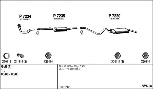 VW708 FENNO Exhaust System Exhaust System
