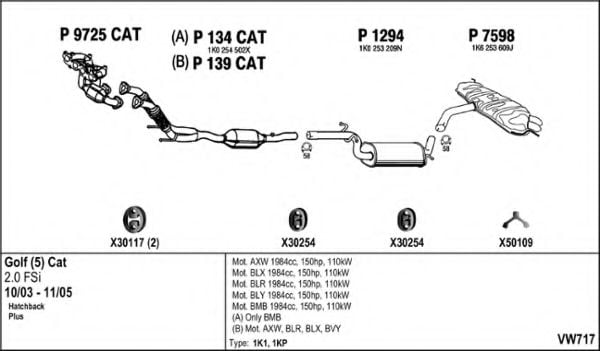 VW717 FENNO Exhaust System Exhaust System