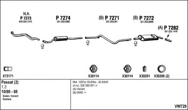 VW729 FENNO Exhaust System Exhaust System