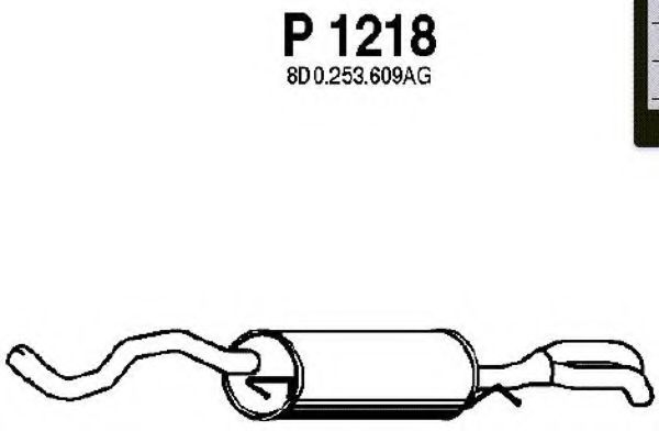 P1218 FENNO Exhaust System End Silencer