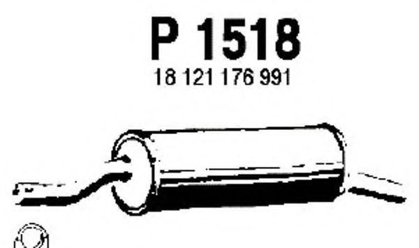 P1518 FENNO Exhaust System End Silencer