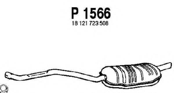 P1566 FENNO Exhaust System End Silencer