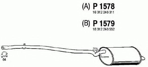 P1579 FENNO Осевой шарнир, рулевая тяга