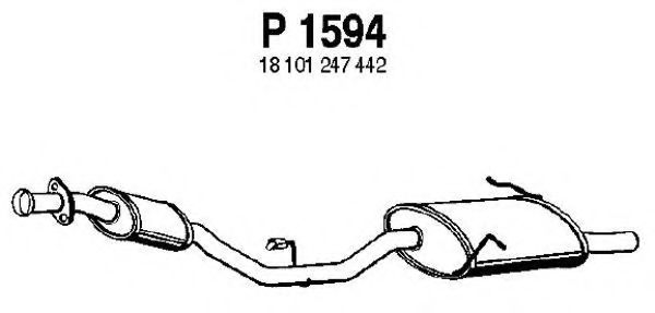 P1594 FENNO Exhaust System End Silencer