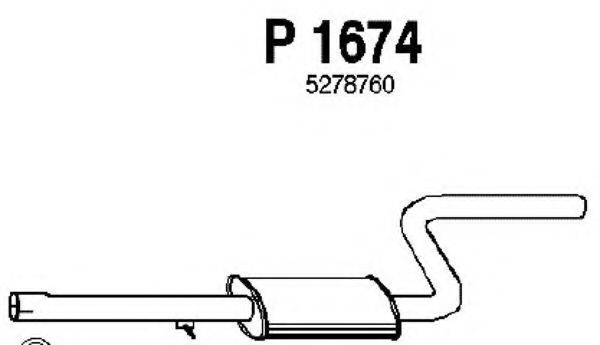 P1674 FENNO Exhaust System Middle Silencer