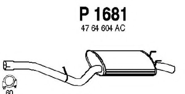 P1681 FENNO Exhaust System End Silencer