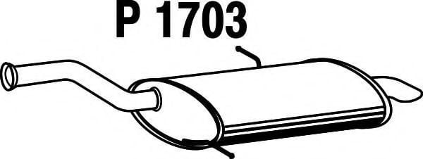 P1703 FENNO Exhaust System End Silencer