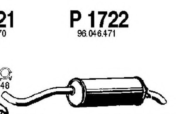P1722 FENNO Exhaust System End Silencer