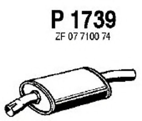 P1739 FENNO Exhaust System Middle Silencer
