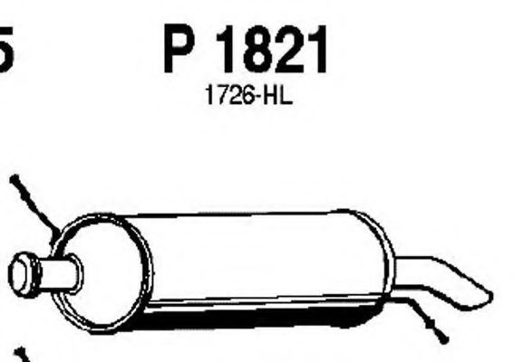 P1821 FENNO Exhaust System End Silencer