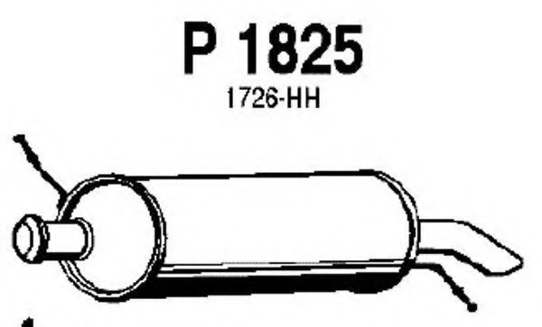 P1825 FENNO Exhaust System End Silencer