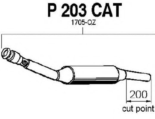 P203CAT FENNO Exhaust System Exhaust Pipe