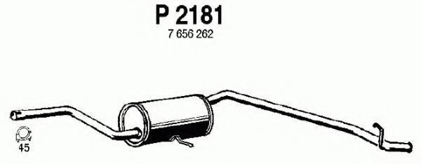 P2181 FENNO Exhaust System End Silencer