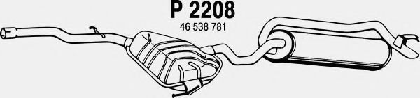 P2208 FENNO Exhaust System End Silencer