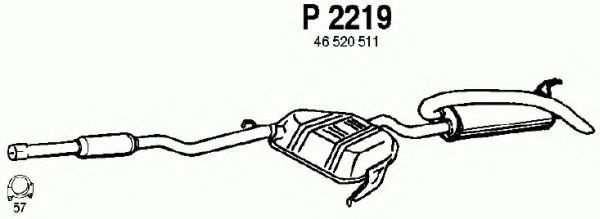 P2219 FENNO Exhaust System End Silencer