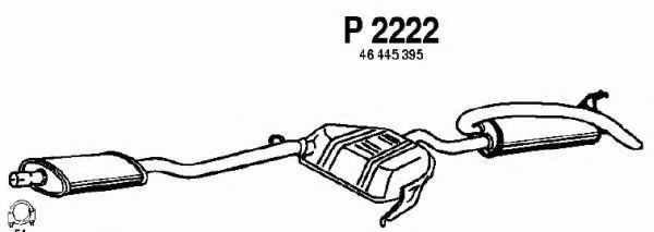 P2222 FENNO Exhaust System End Silencer