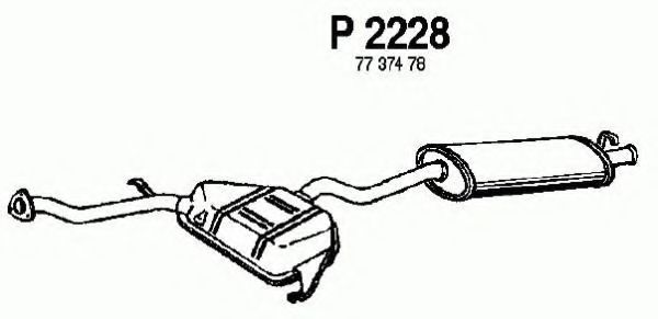 P2228 FENNO Exhaust System End Silencer