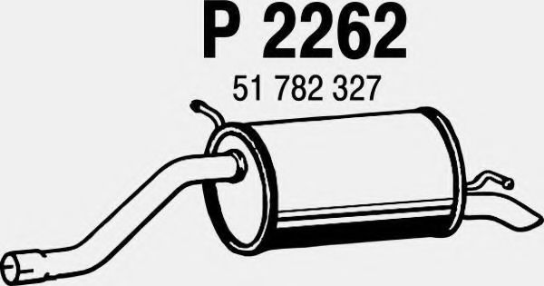 P2262 FENNO Система выпуска ОГ Глушитель выхлопных газов конечный