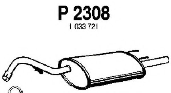 P2308 FENNO Exhaust System End Silencer