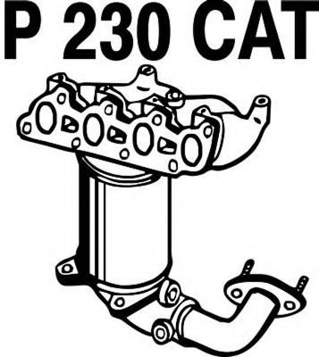 P230CAT FENNO Exhaust System Manifold Catalytic Converter