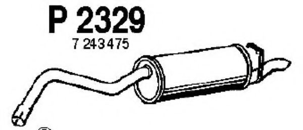 P2329 FENNO Exhaust System End Silencer