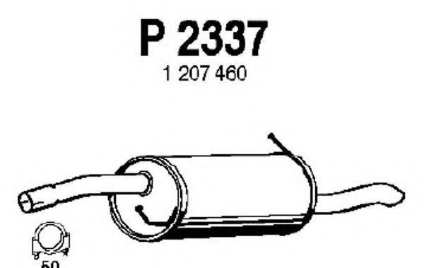 P2337 FENNO Exhaust System End Silencer