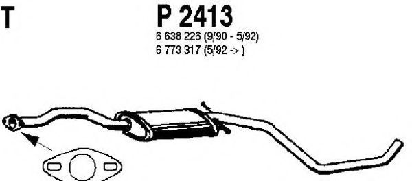P2413 FENNO Exhaust System Middle Silencer