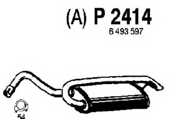 P2414 FENNO Exhaust System End Silencer