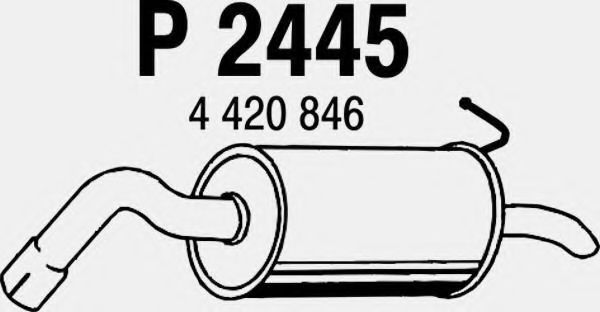 P2445 FENNO Exhaust System End Silencer