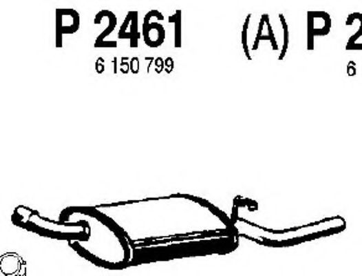 P2461 FENNO Exhaust System End Silencer