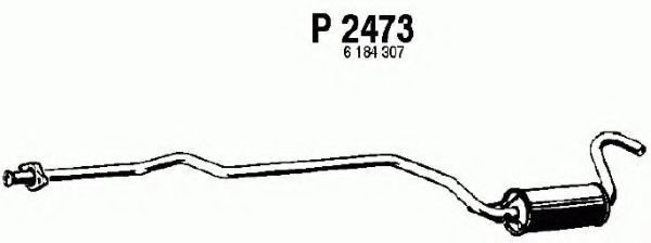 P2473 FENNO Exhaust System Middle Silencer