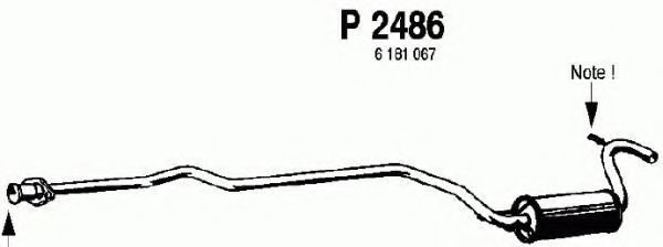 P2486 FENNO Exhaust System Middle Silencer