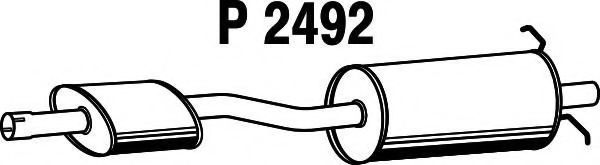 P2492 FENNO Exhaust System Middle Silencer