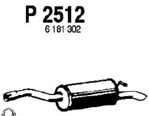 P2512 FENNO Exhaust System End Silencer