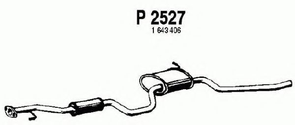 P2527 FENNO Exhaust System Middle Silencer