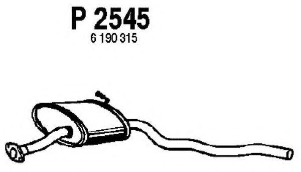 P2545 FENNO Exhaust System Middle Silencer