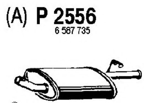 P2556 FENNO Exhaust System End Silencer