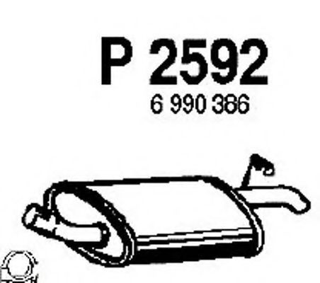 P2592 FENNO Exhaust System End Silencer